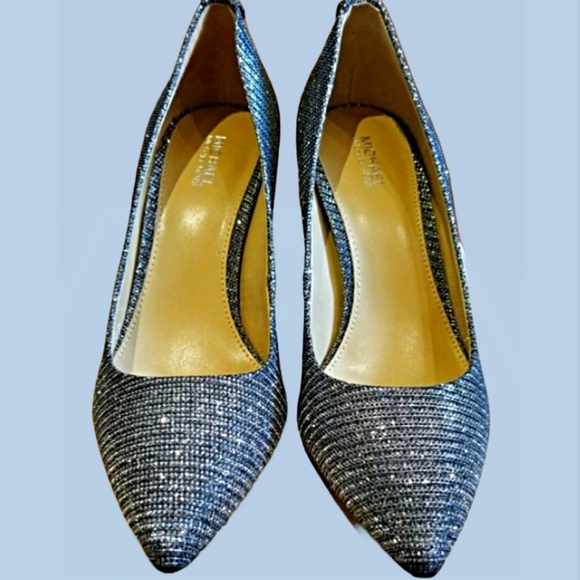 Michael Kors Sparkle Silver Gray Heels - Best In Shoes Host Pick! - Picture 16 of 16